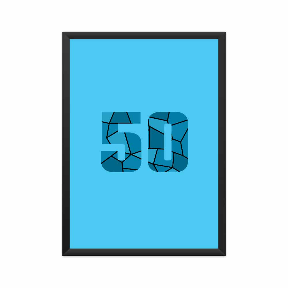 50 Number Framed Poster