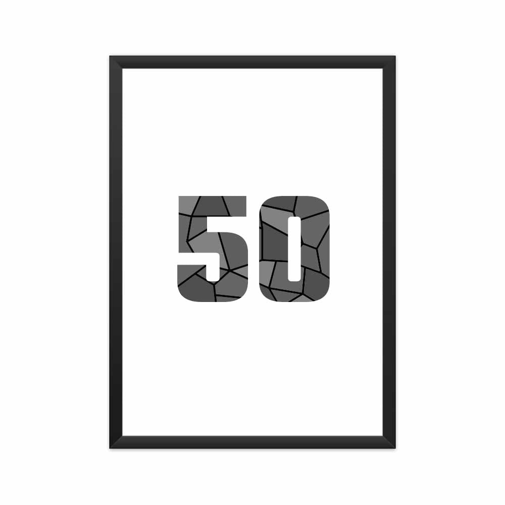 50 Number Framed Poster