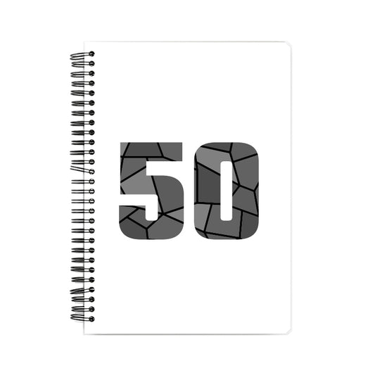 50 Number Notebook (White, A5 Size, 100 Pages, Ruled, 6 Pack)