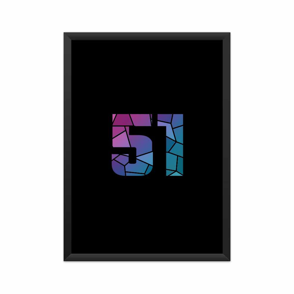 51 Number Framed Poster