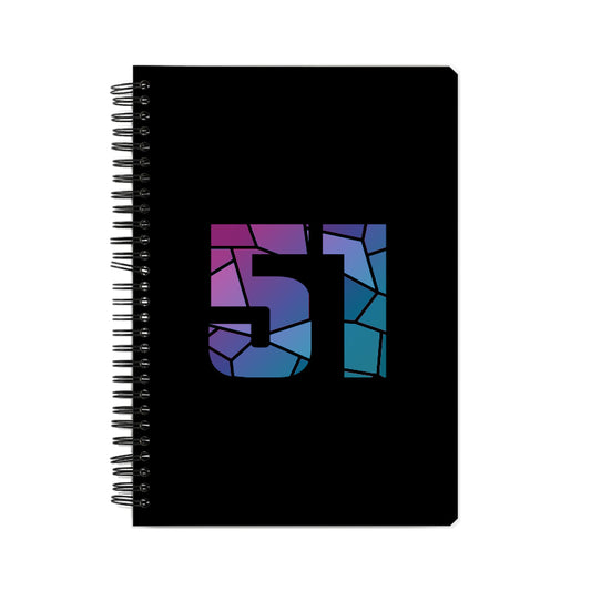 51 Number Notebook (Black, A5 Size, 100 Pages, Ruled, 6 Pack)