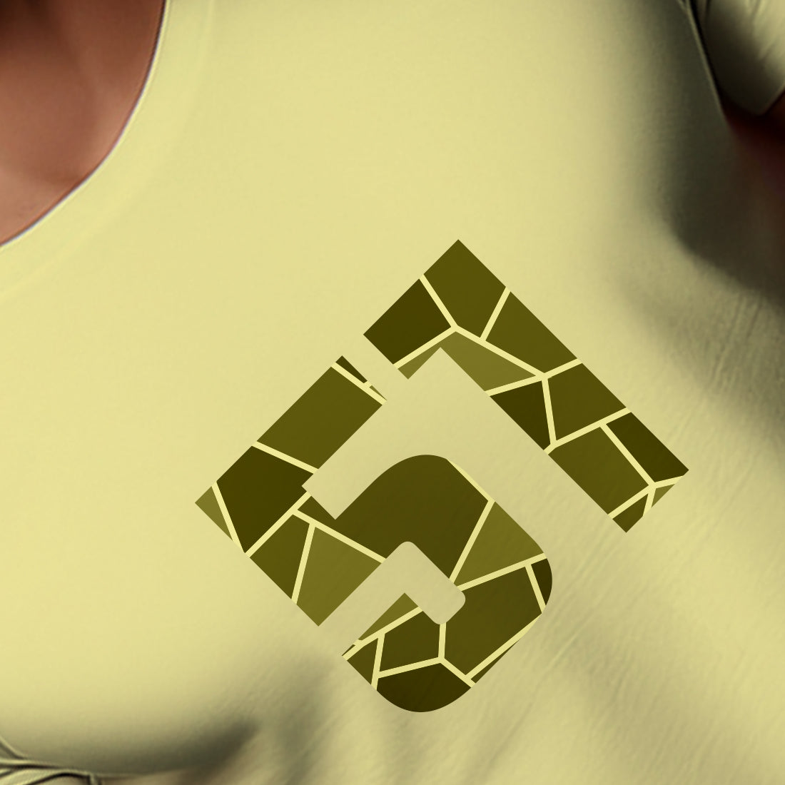 51 Number Men Unisex T-Shirt | Custom Number Graphic Tee (Butter Yellow)