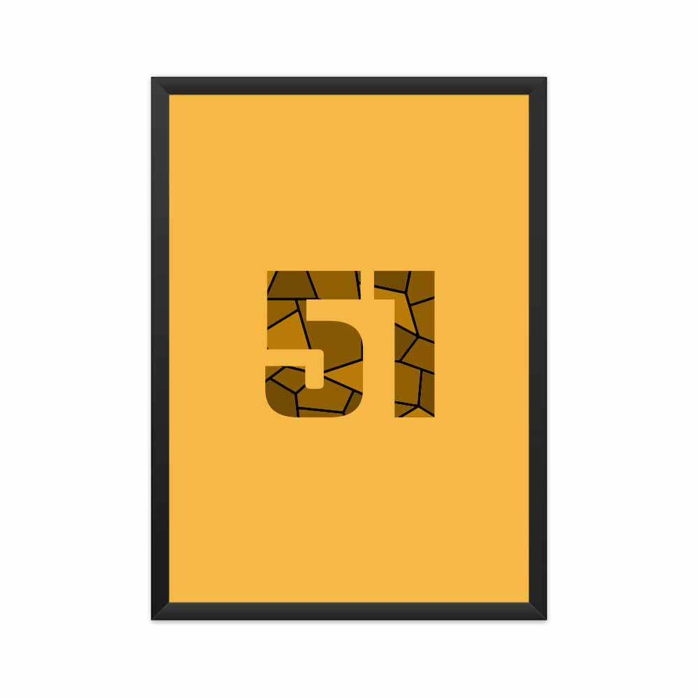 51 Number Framed Poster