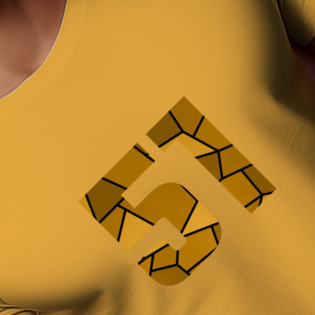 51 Number Men Unisex T-Shirt | Custom Number Graphic Tee (Golden Yellow)