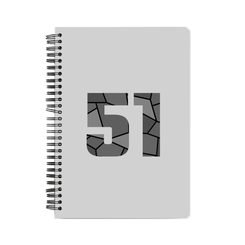 51 Number Notebook (Melange Grey, A5 Size, 100 Pages, Ruled, 6 Pack)