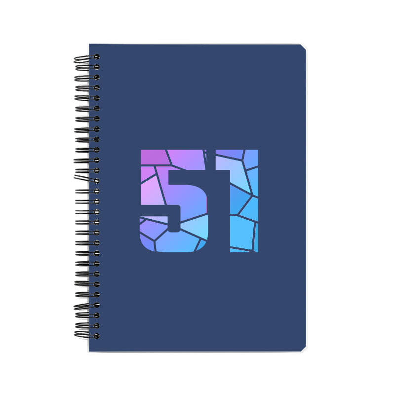 51 Number Notebook (Navy Blue, A5 Size, 100 Pages, Ruled, 6 Pack)