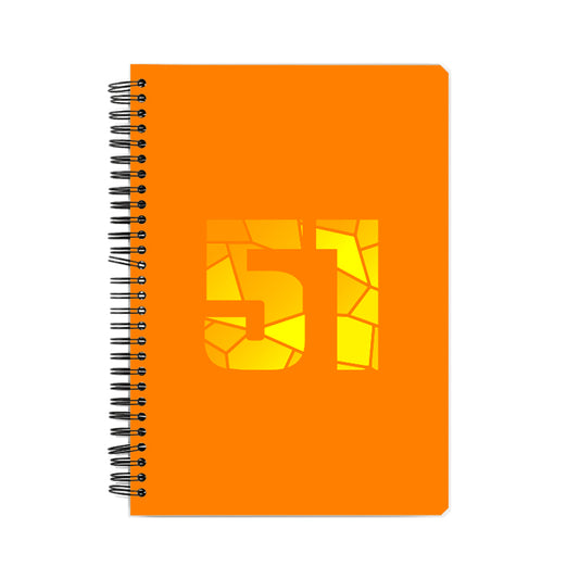 51 Number Notebook (Orange, A5 Size, 100 Pages, Ruled, 6 Pack)