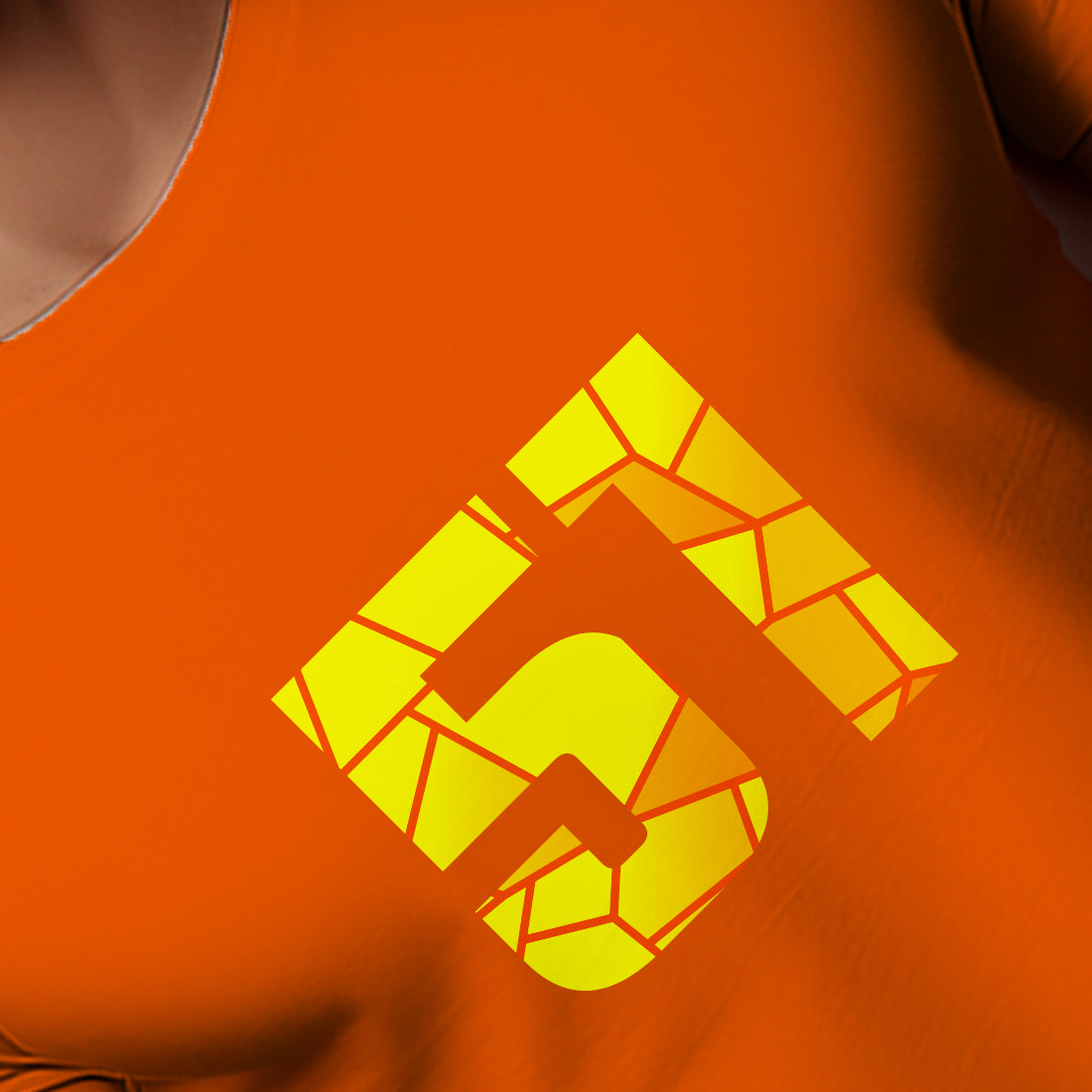 51 Number Men Unisex T-Shirt | Custom Number Graphic Tee (Orange)