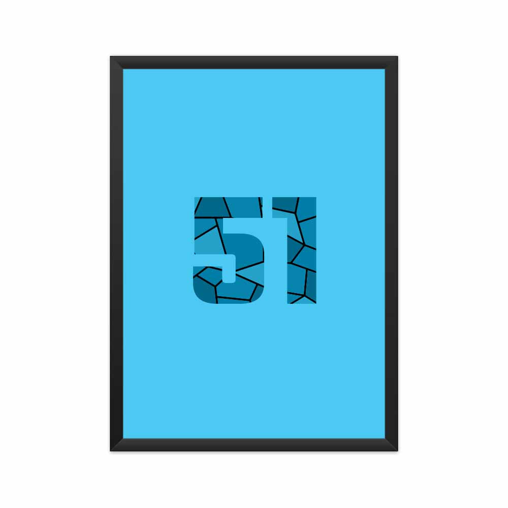 51 Number Framed Poster