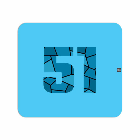 51 Number Mousepad (Sky Blue)