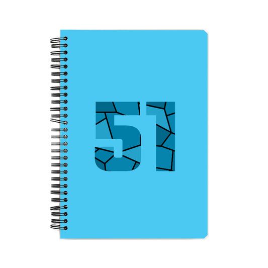 51 Number Notebook (Sky Blue, A5 Size, 100 Pages, Ruled, 6 Pack)