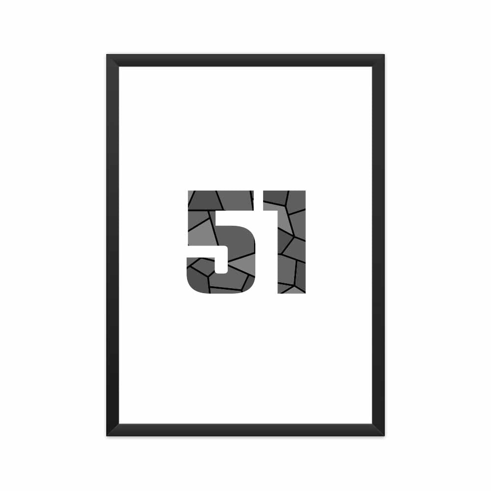 51 Number Framed Poster