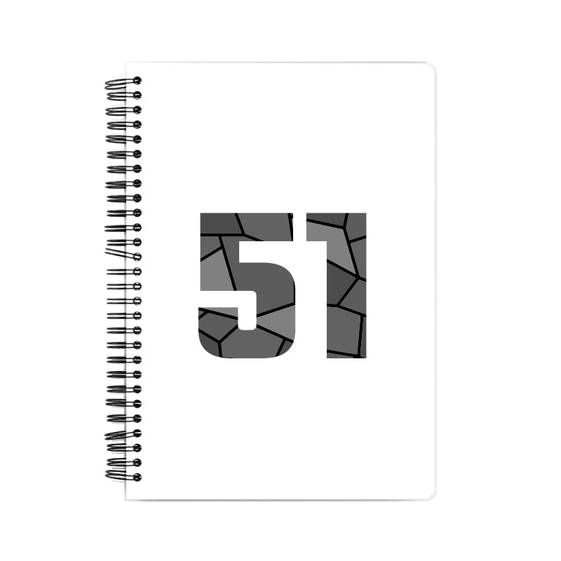 51 Number Notebook (White, A5 Size, 100 Pages, Ruled, 6 Pack)