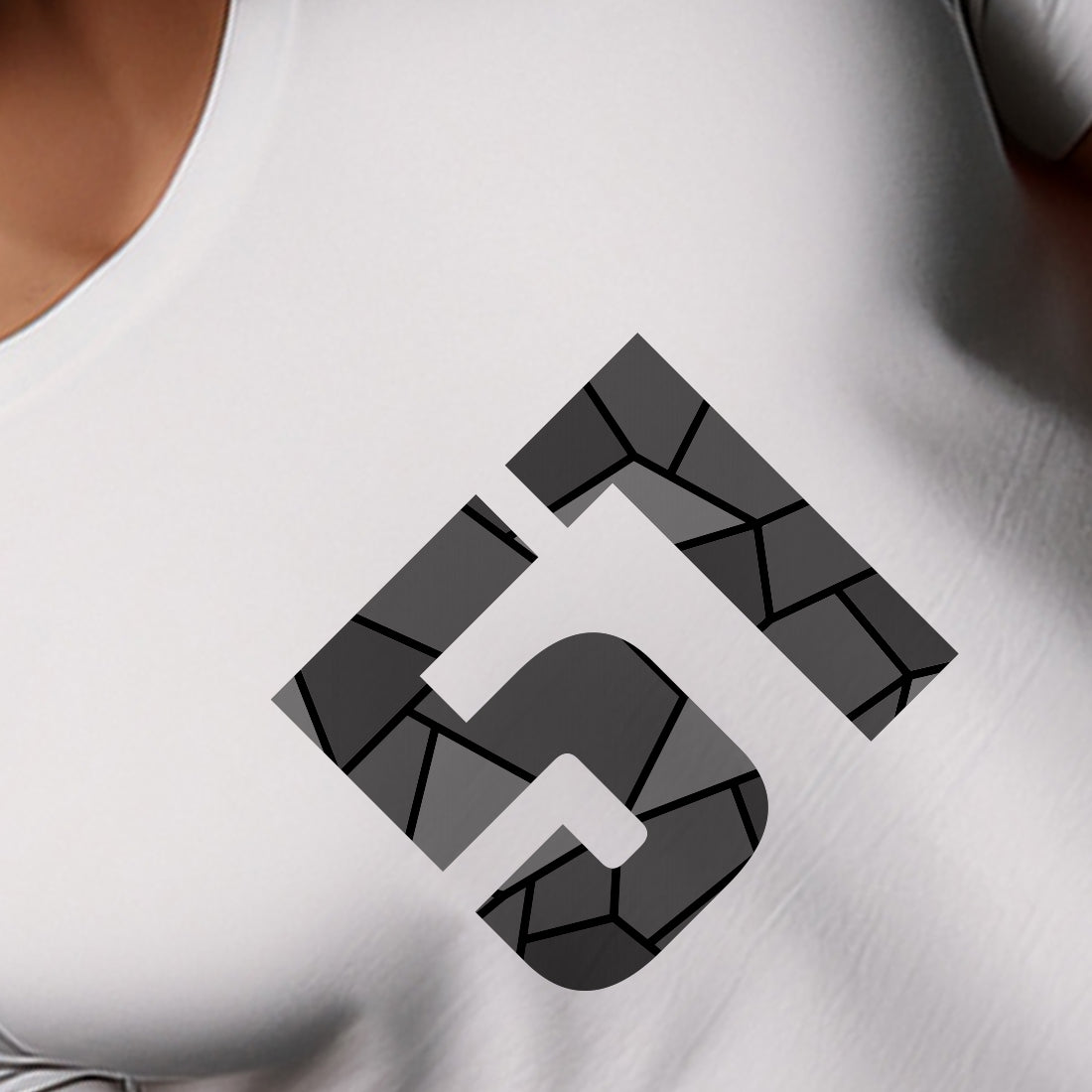 51 Number Men Unisex T-Shirt | Custom Number Graphic Tee (White)