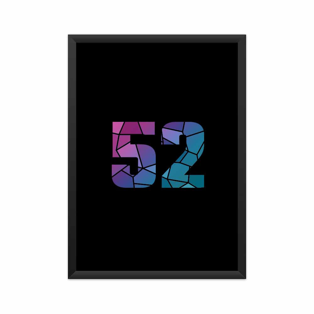 52 Number Framed Poster