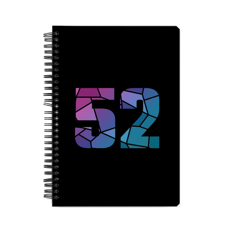 52 Number Notebook (Black, A5 Size, 100 Pages, Ruled, 6 Pack)