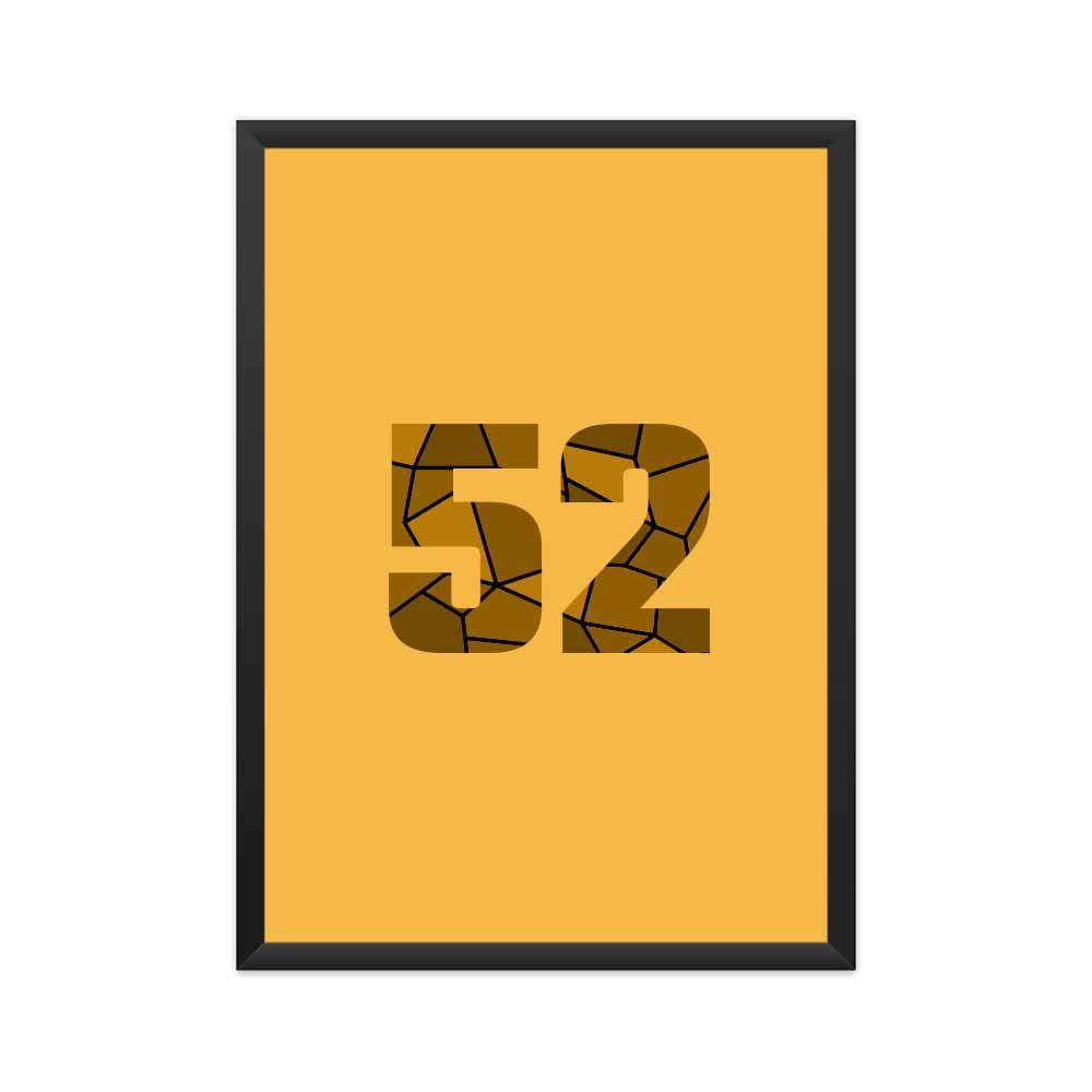 52 Number Framed Poster