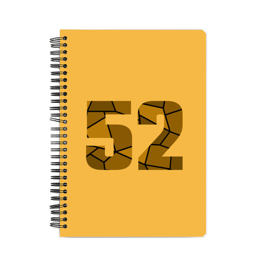 52 Number Notebook (Golden Yellow, A5 Size, 100 Pages, Ruled, 6 Pack)