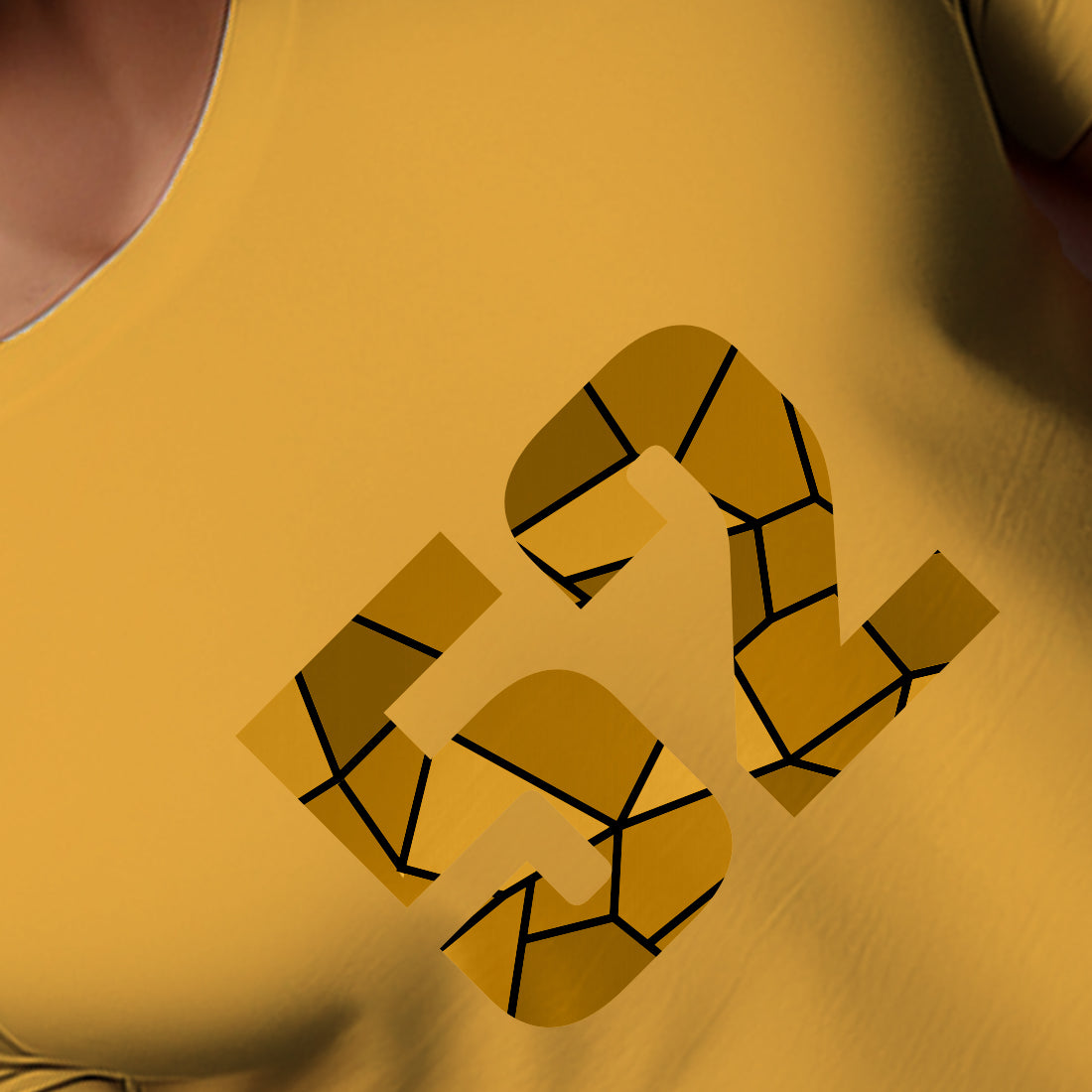 52 Number Men Unisex T-Shirt | Custom Number Graphic Tee (Golden Yellow)