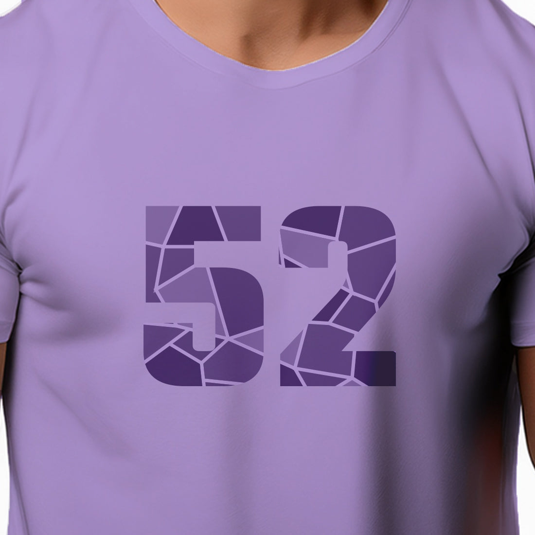 52 Number Men Unisex T-Shirt | Custom Number Graphic Tee (Iris Lavender)