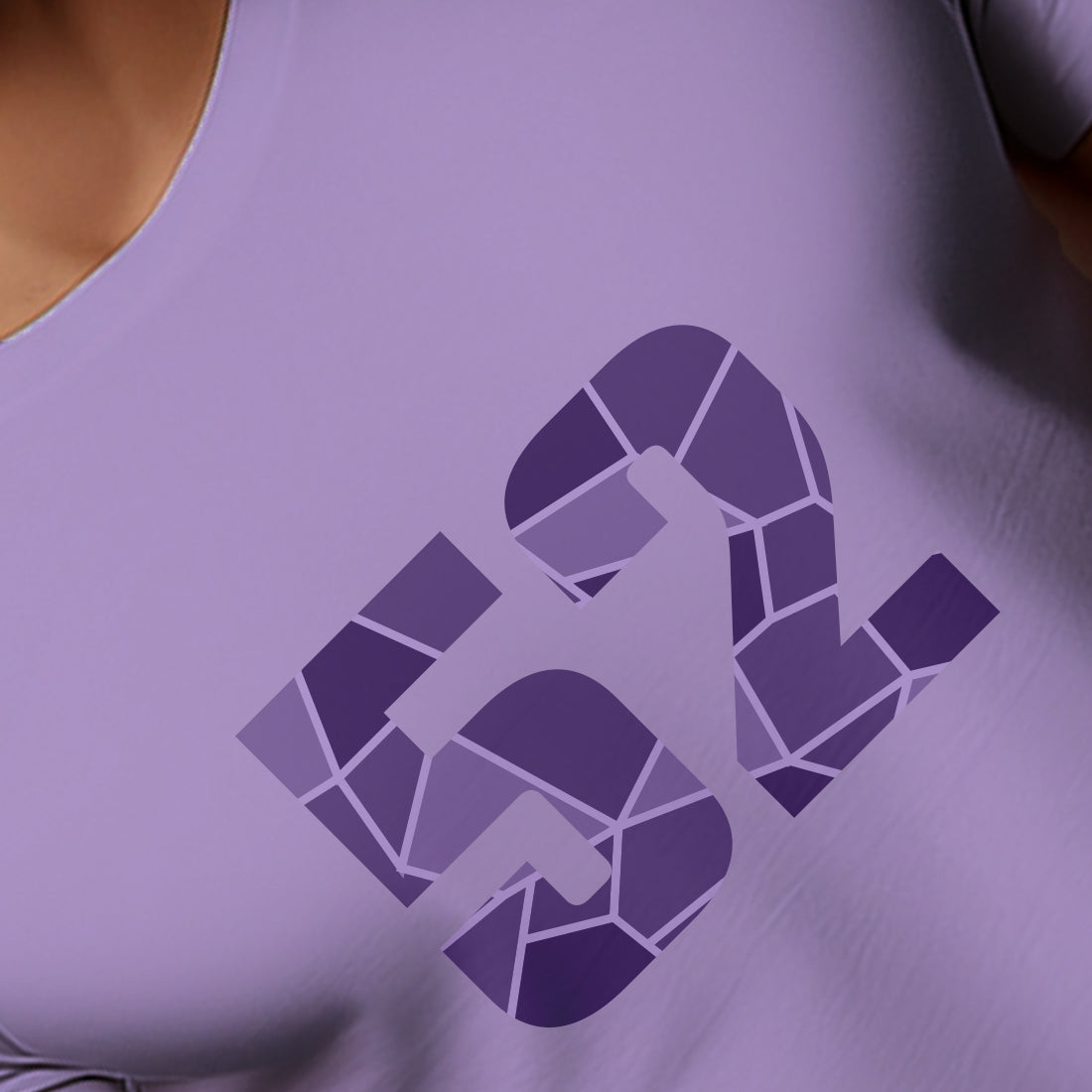 52 Number Men Unisex T-Shirt | Custom Number Graphic Tee (Iris Lavender)