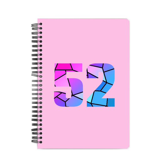 52 Number Notebook (Light Pink, A5 Size, 100 Pages, Ruled, 6 Pack)