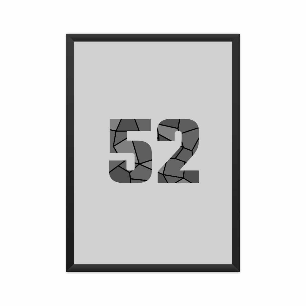 52 Number Framed Poster