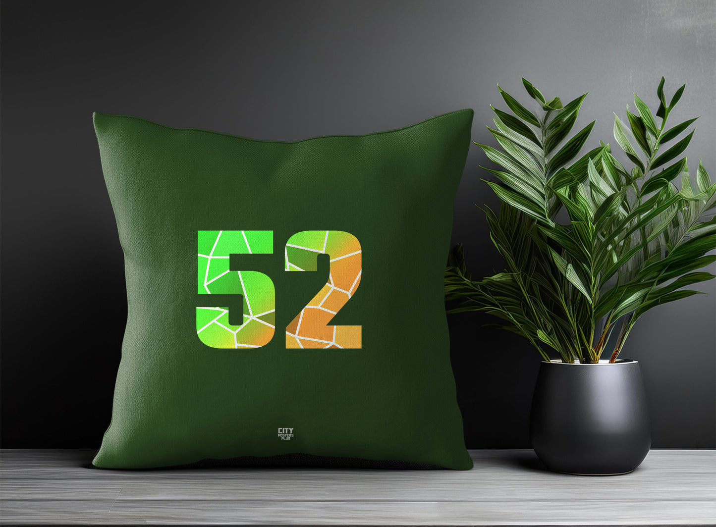 52 Number Pillow Case (Olive Green)