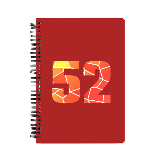 52 Number Notebook (Red, A5 Size, 100 Pages, Ruled, 6 Pack)