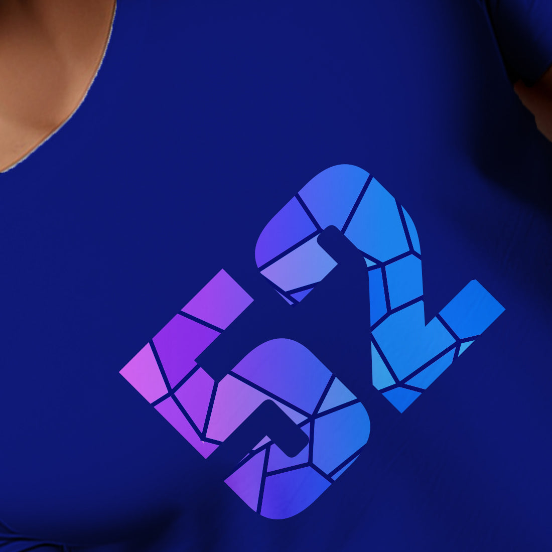 52 Number Men Unisex T-Shirt | Custom Number Graphic Tee (Royal Blue)