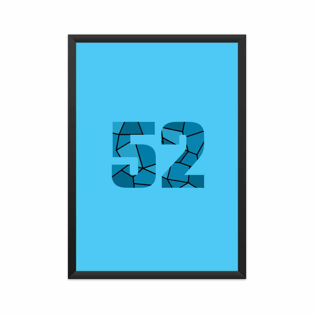 52 Number Framed Poster