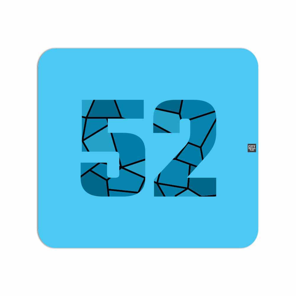 52 Number Mousepad (Sky Blue)