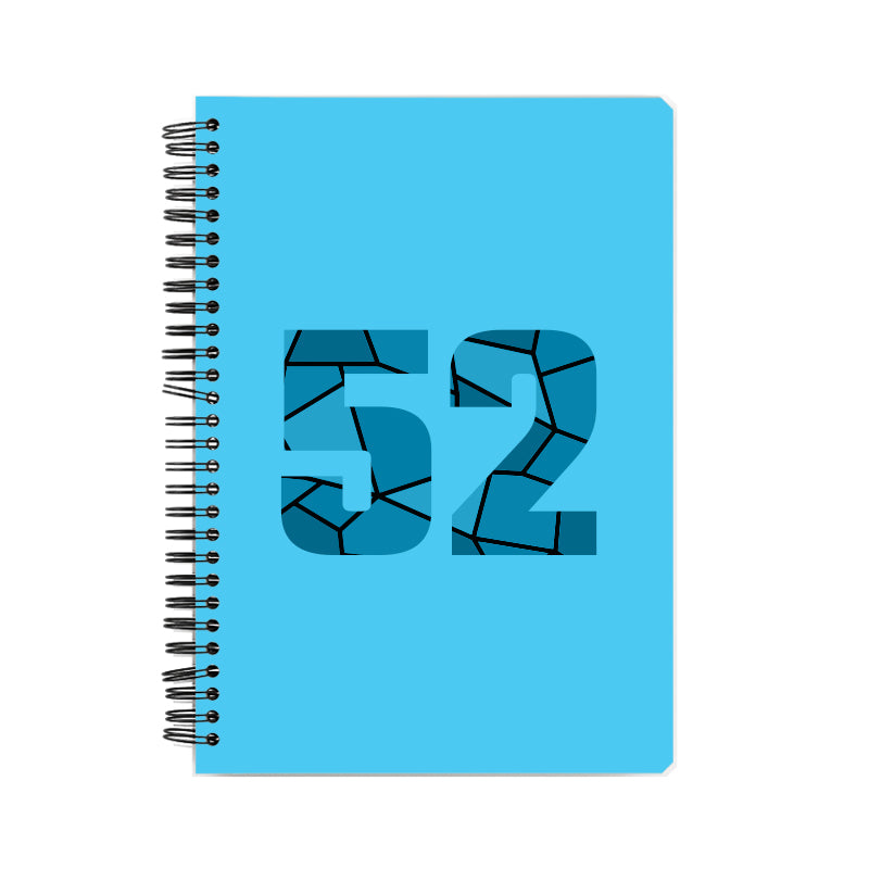 52 Number Notebook (Sky Blue, A5 Size, 100 Pages, Ruled, 6 Pack)