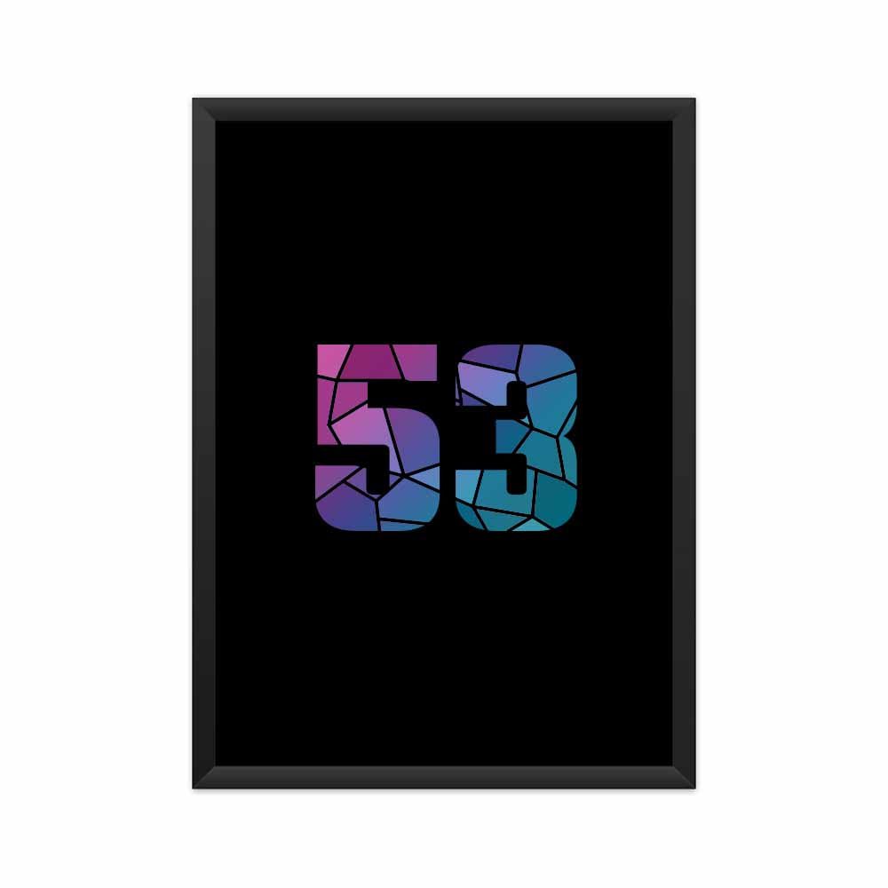 53 Number Framed Poster