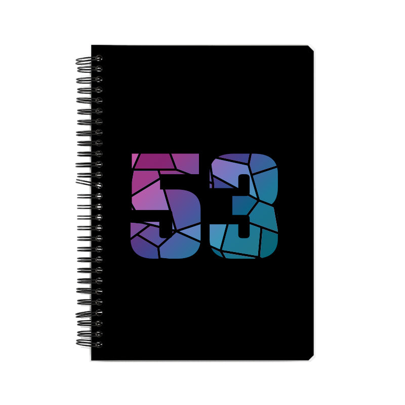 53 Number Notebook (Black, A5 Size, 100 Pages, Ruled, 6 Pack)