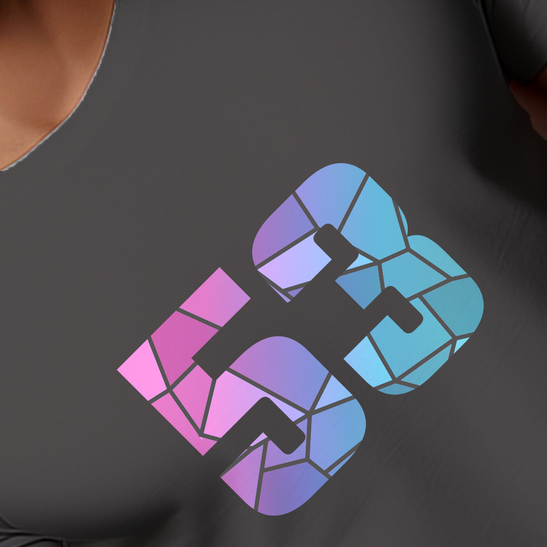 53 Number Men Unisex T-Shirt | Custom Number Graphic Tee (Charcoal Grey)