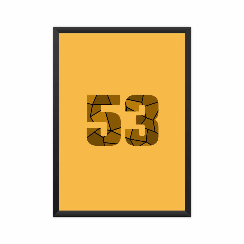 53 Number Framed Poster