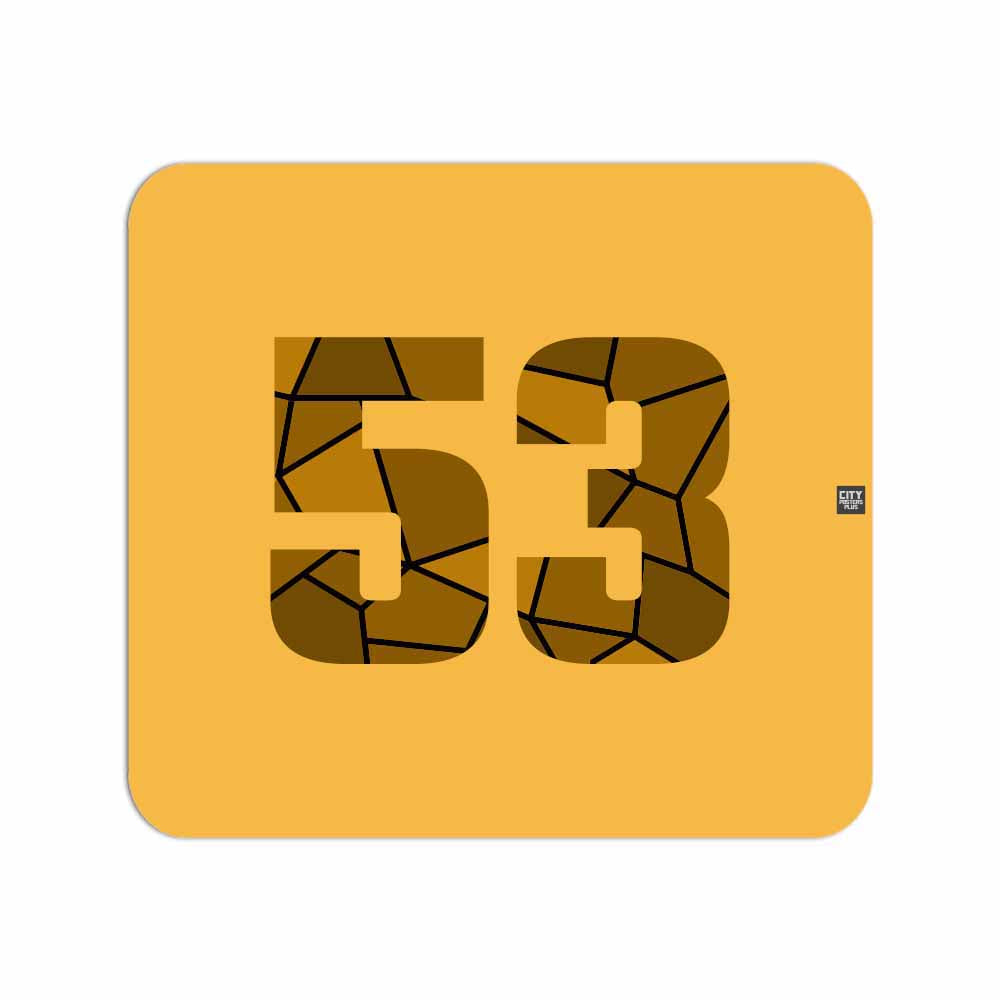 53 Number Mousepad (Golden Yellow)