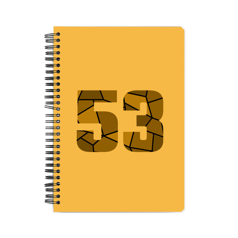 53 Number Notebook (Golden Yellow, A5 Size, 100 Pages, Ruled, 6 Pack)