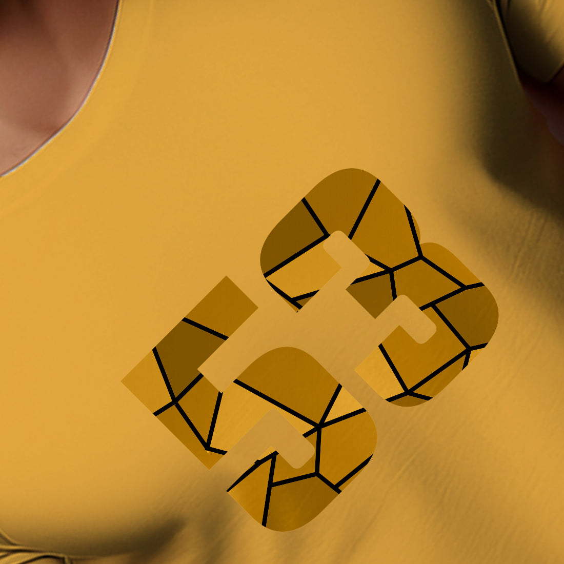 53 Number Men Unisex T-Shirt | Custom Number Graphic Tee (Golden Yellow)