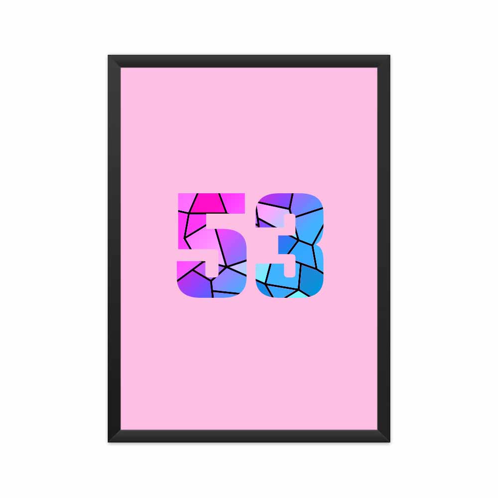 53 Number Framed Poster