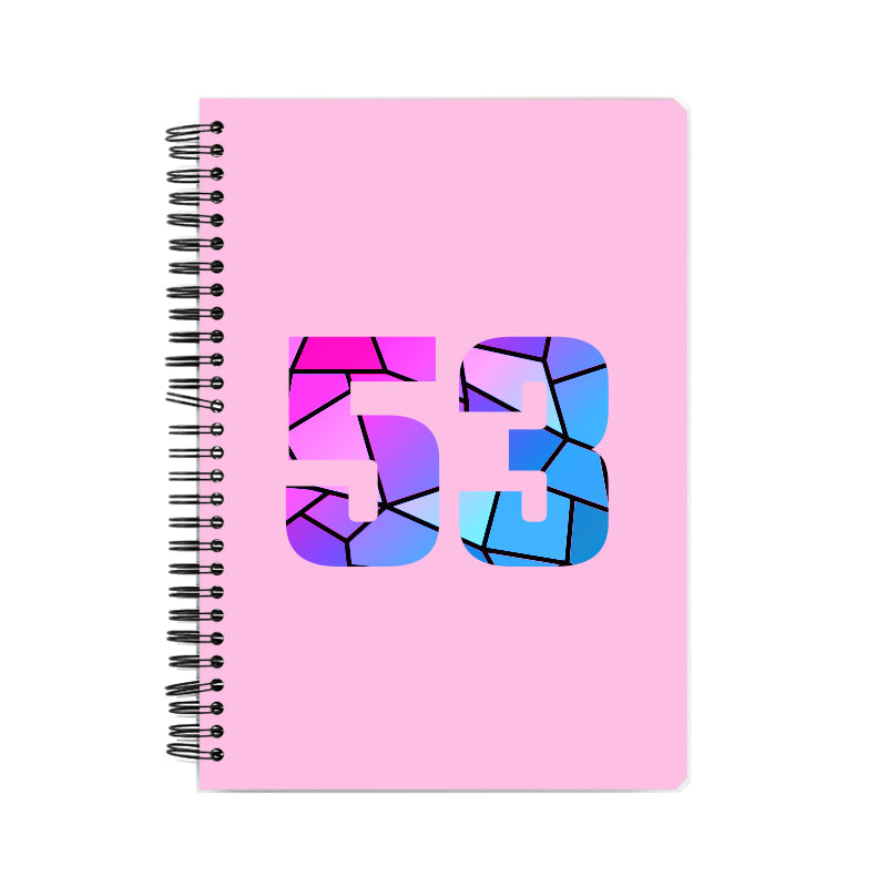 53 Number Notebook (Light Pink, A5 Size, 100 Pages, Ruled, 6 Pack)