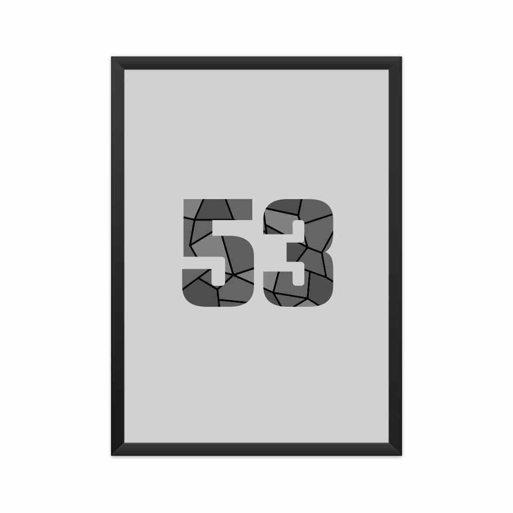 53 Number Framed Poster