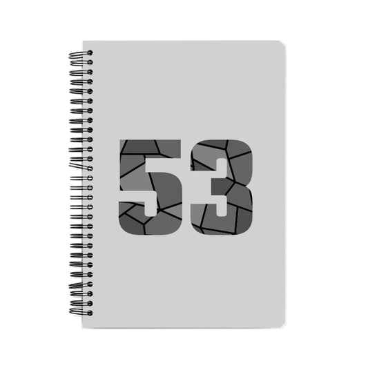 53 Number Notebook (Melange Grey, A5 Size, 100 Pages, Ruled, 6 Pack)