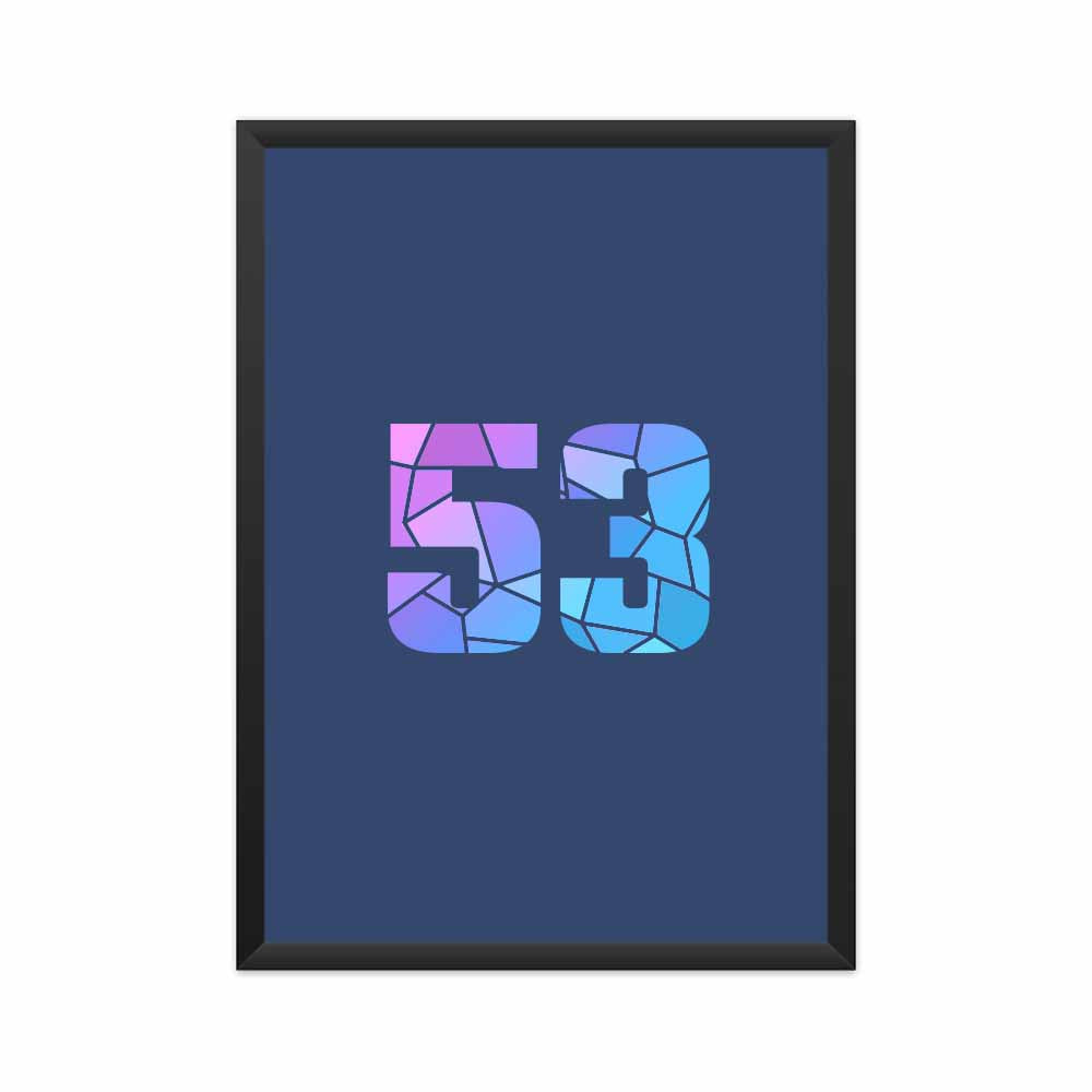 53 Number Framed Poster