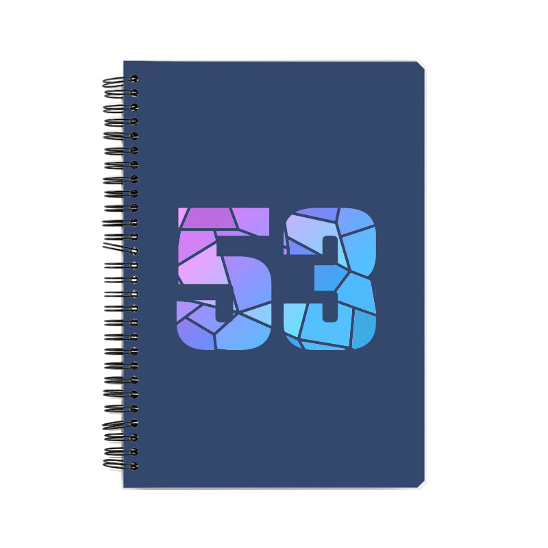 53 Number Notebook (Navy Blue, A5 Size, 100 Pages, Ruled, 6 Pack)