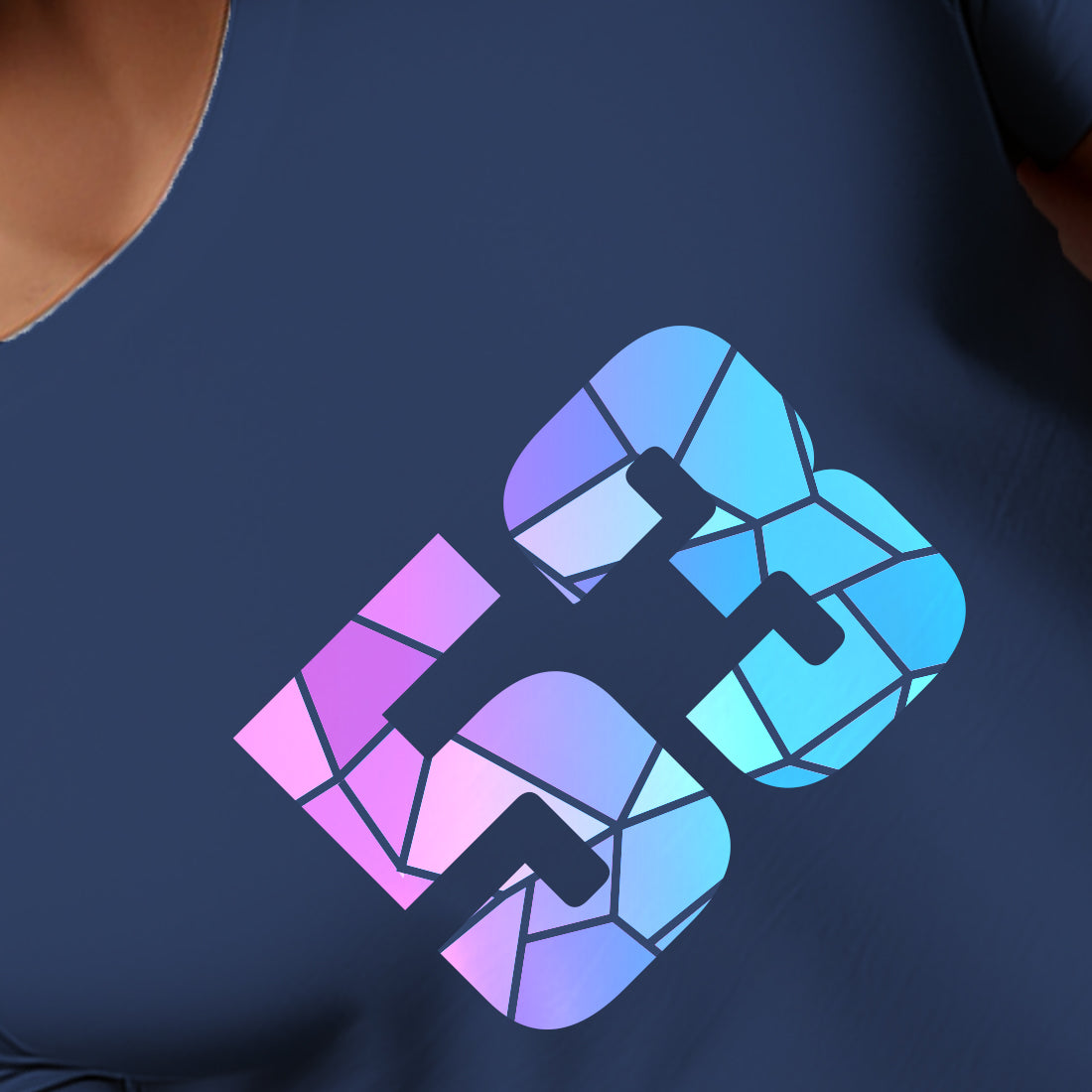 53 Number Men Unisex T-Shirt | Custom Number Graphic Tee (Navy Blue)