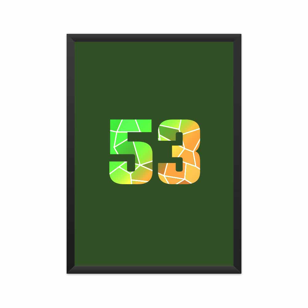 53 Number Framed Poster