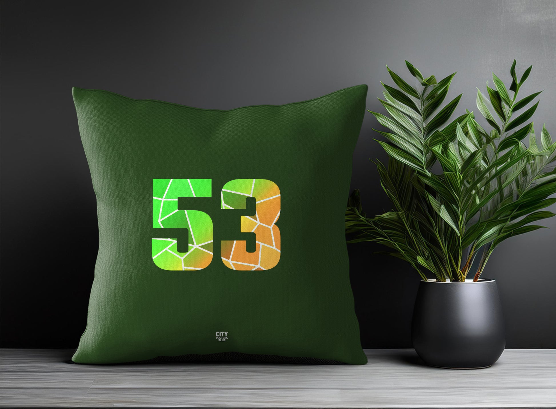 53 Number Pillow Case (Olive Green)