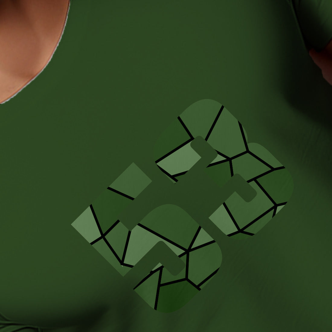 53 Number Men Unisex T-Shirt (Olive Green)